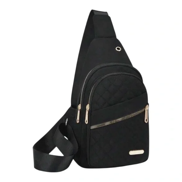 Chic Quilted Black Crossbody Bag - Picture 3 of 3